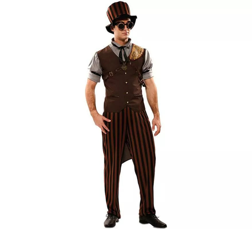Translation missing: pt-PT.Disfraz de Steampunk a Rayas para hombre