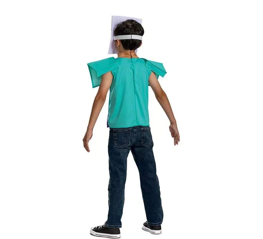 Translation missing: pt-PT.Disfraz de Steve Minecraft con máscara para niño
