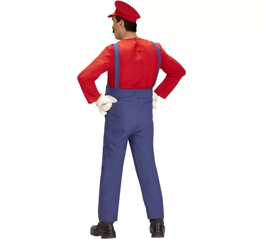 Translation missing: pt-PT.Disfraz de Súper Fontanero rojo para hombre