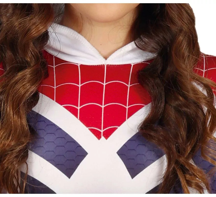 Translation missing: pt-PT.Disfraz de Super Heroína Arácnida encapuchada para niña