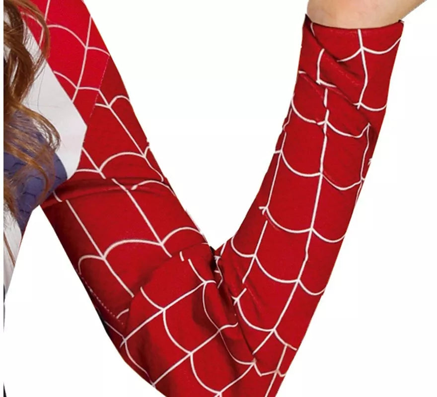Translation missing: pt-PT.Disfraz de Super Heroína Arácnida encapuchada para niña