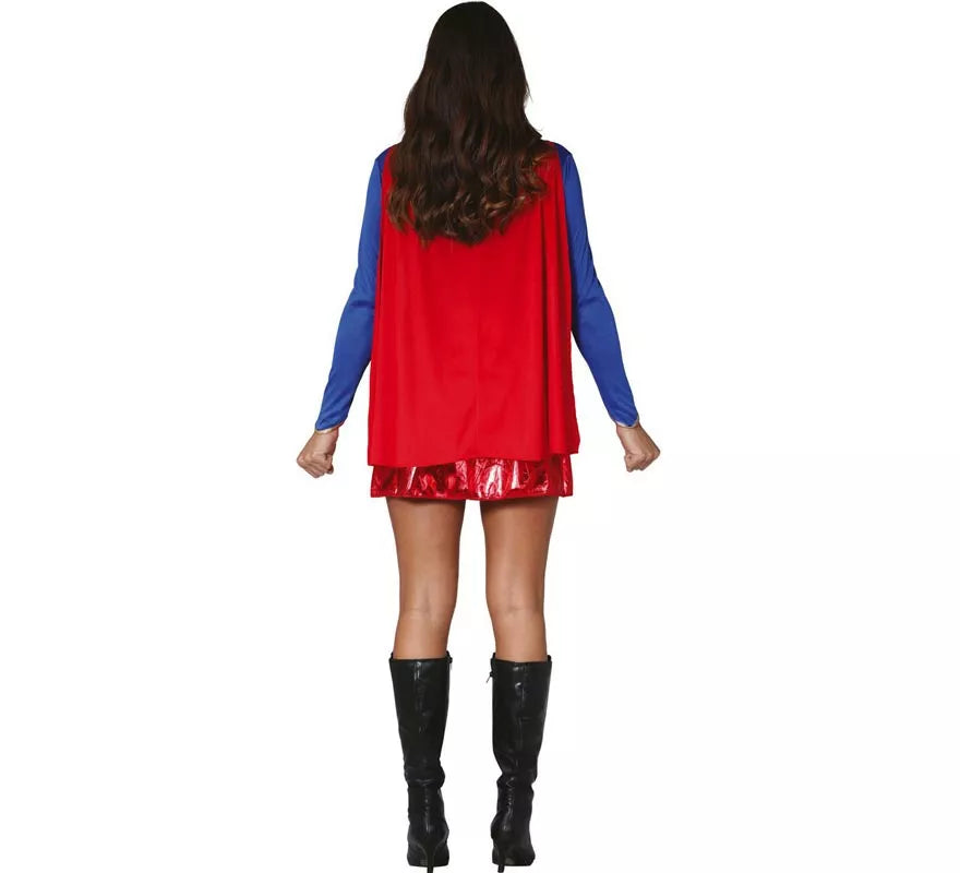 Translation missing: pt-PT.Disfraz de Súper Heroína Azul y Rojo para mujer
