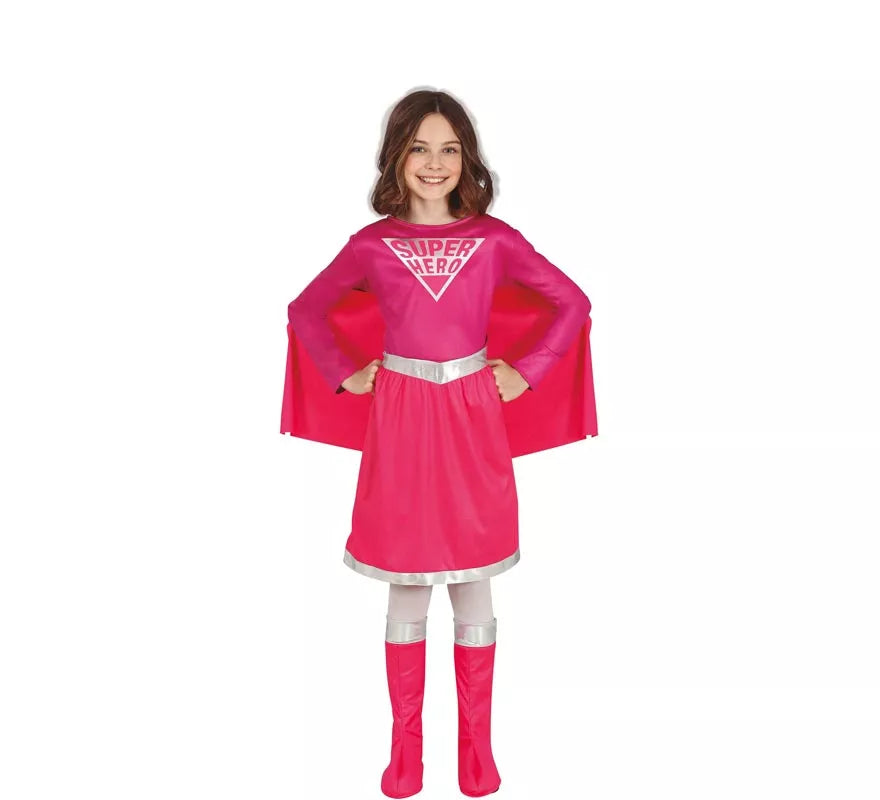 Translation missing: pt-PT.Disfraz de Super Heroína Rosa para niña