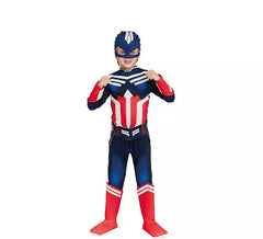 Fato de super-herói americano para criança