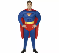 Fato de super-herói com capa para adolescente