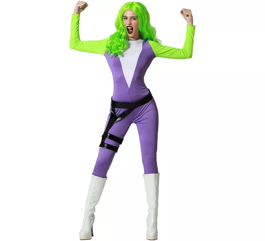 Translation missing: pt-PT.Disfraz de Superheroína verde para mujer