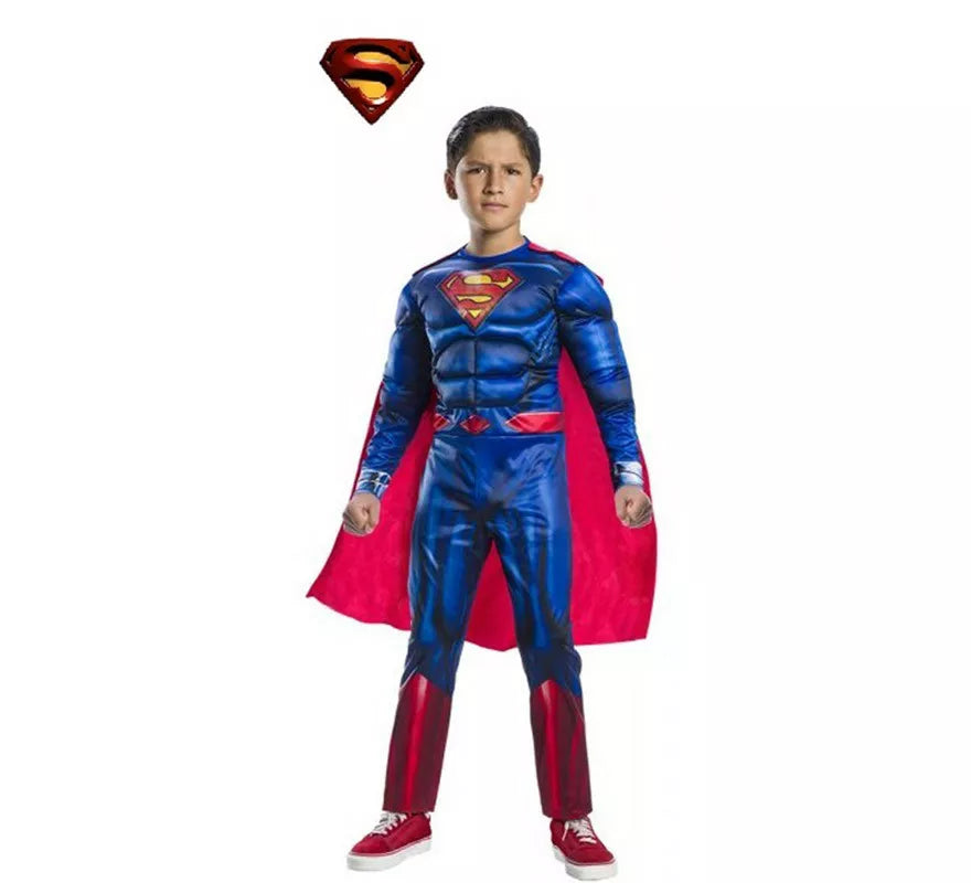 Translation missing: pt-PT.Disfraz de Superman Black Line Deluxe para niño