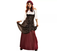 Fato de taberna medieval para mulher