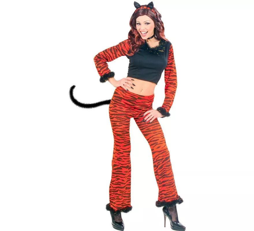 Translation missing: pt-PT.Disfraz de Tigre Animal Print naranja para mujer