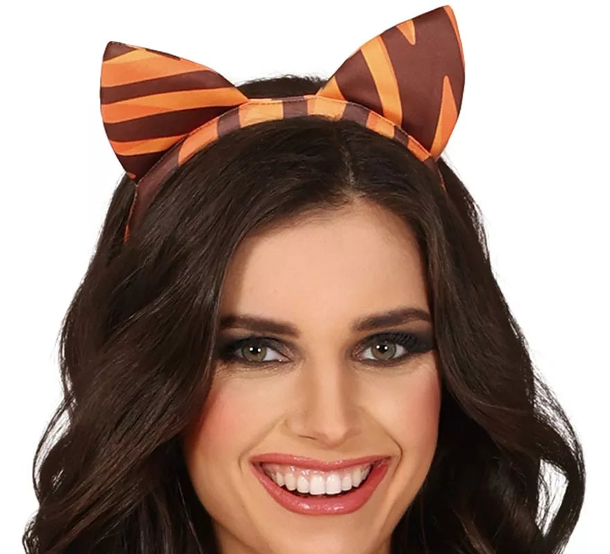 Translation missing: pt-PT.Disfraz de Tigre con diadema y cola para mujer