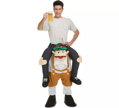 Fato de Oktoberfest tirolesa de ombro para adultos