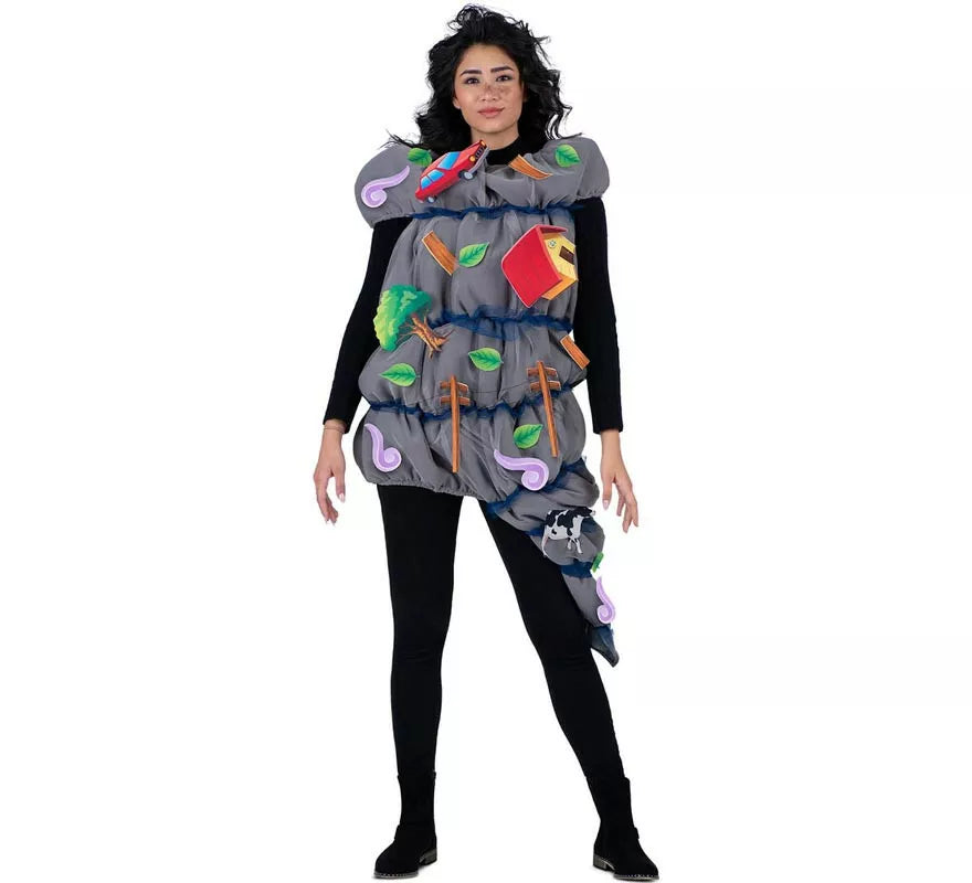 Translation missing: pt-PT.Disfraz de Tornado gris con accesorios para adulto