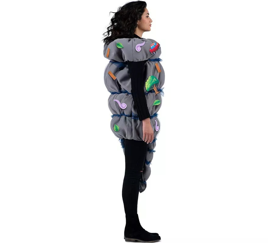 Translation missing: pt-PT.Disfraz de Tornado gris con accesorios para adulto