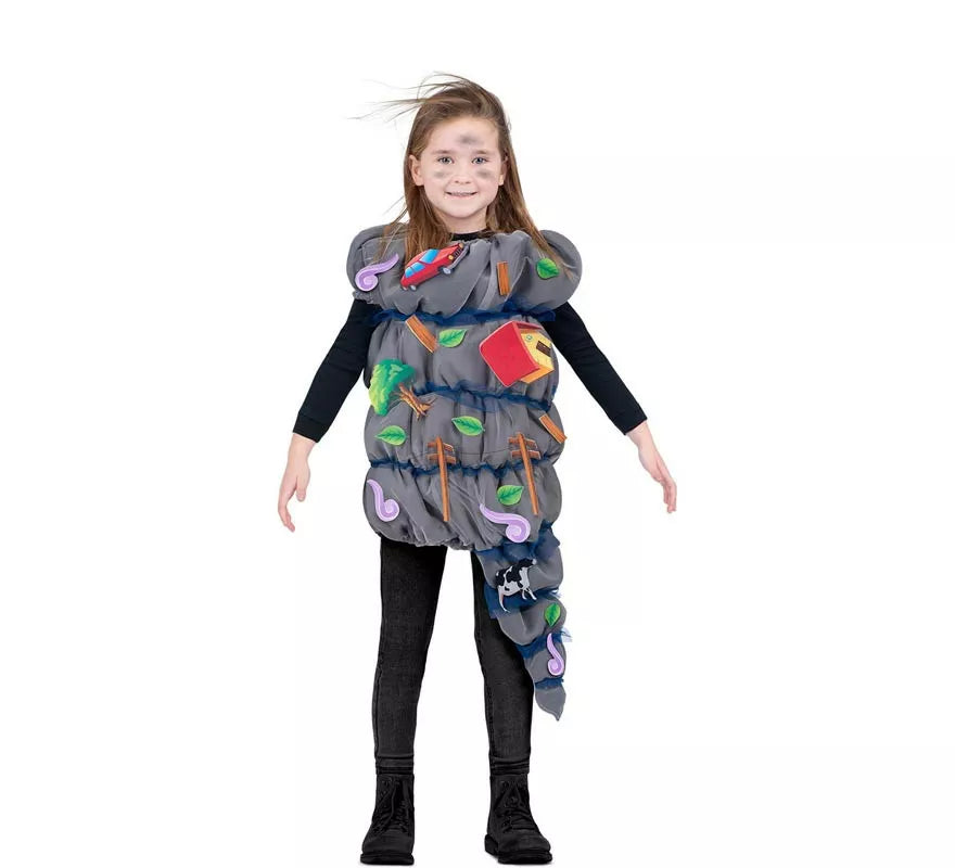 Translation missing: pt-PT.Disfraz de Tornado gris con accesorios para niños