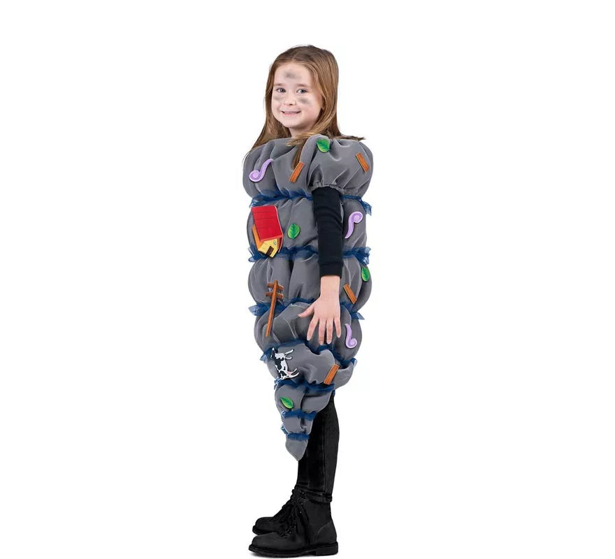 Translation missing: pt-PT.Disfraz de Tornado gris con accesorios para niños