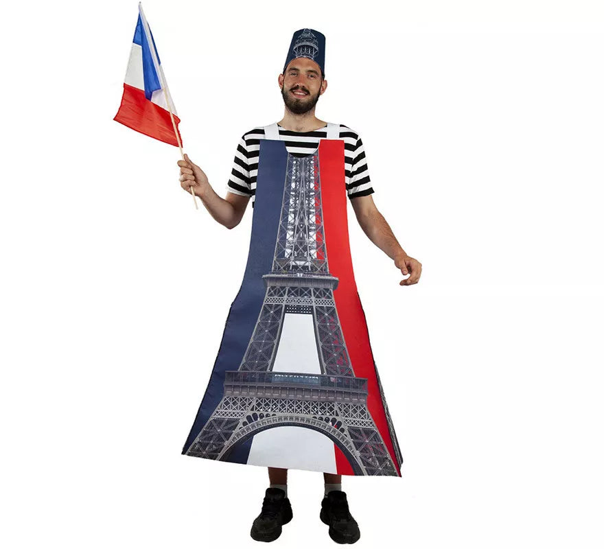 Translation missing: pt-PT.Disfraz de Torre Eiffel de París para adultos