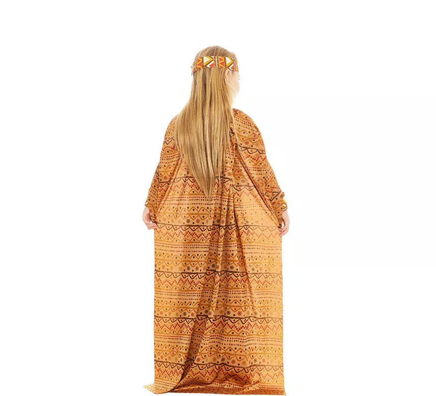 Translation missing: pt-PT.Disfraz de Tribal Africana amarillo y marrón para niña