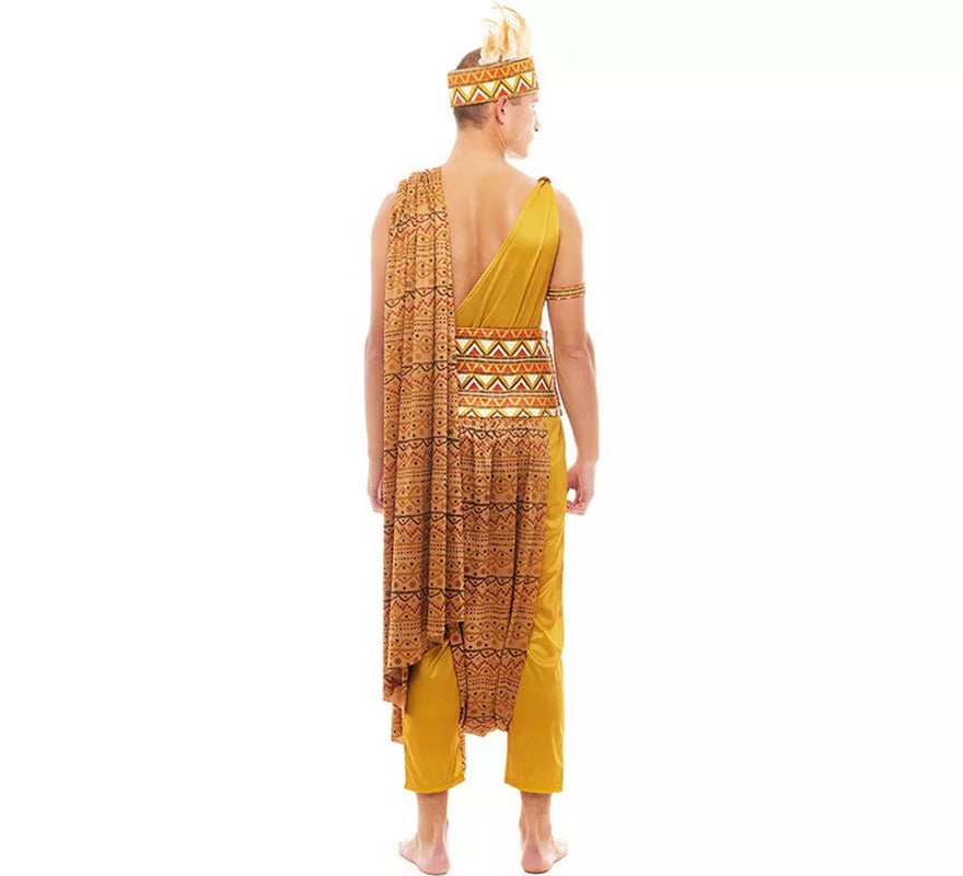 Translation missing: pt-PT.Disfraz de Tribal Africano amarillo y marrón para hombre