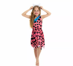 Fato de troglodita rosa para menina