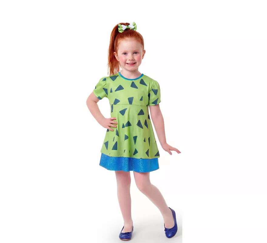 Disfraz de Troglodita verde para niña