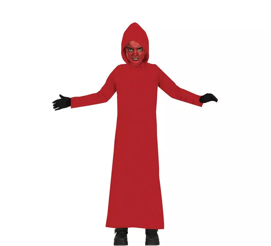 Translation missing: pt-PT.Disfraz de Túnica Demonio con Capucha roja para niños