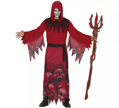 Fato masculina de ceifador vermelho
