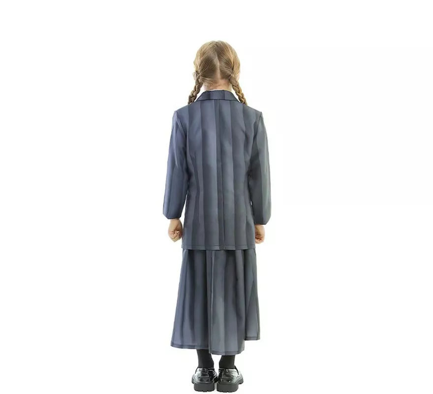 Translation missing: pt-PT.Disfraz de Uniforme Escolar Gótico a rayas para niña y adolescente