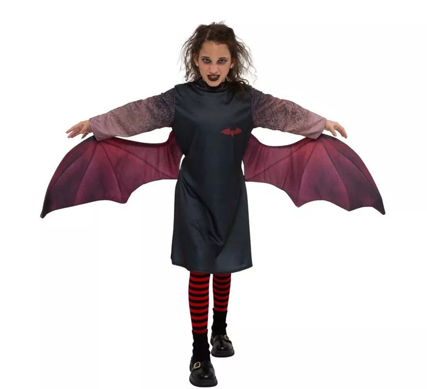 Translation missing: pt-PT.Disfraz de Vampira oscura con alas para niña