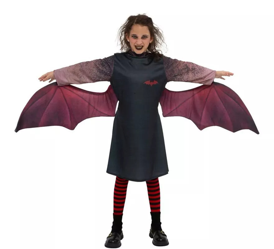 Translation missing: pt-PT.Disfraz de Vampira oscura con alas para niña