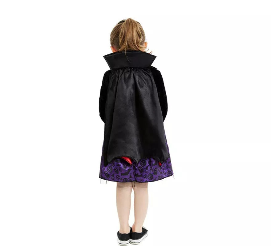 Translation missing: pt-PT.Disfraz de Vampiresa clásico con capa y cuello para bebé y niña