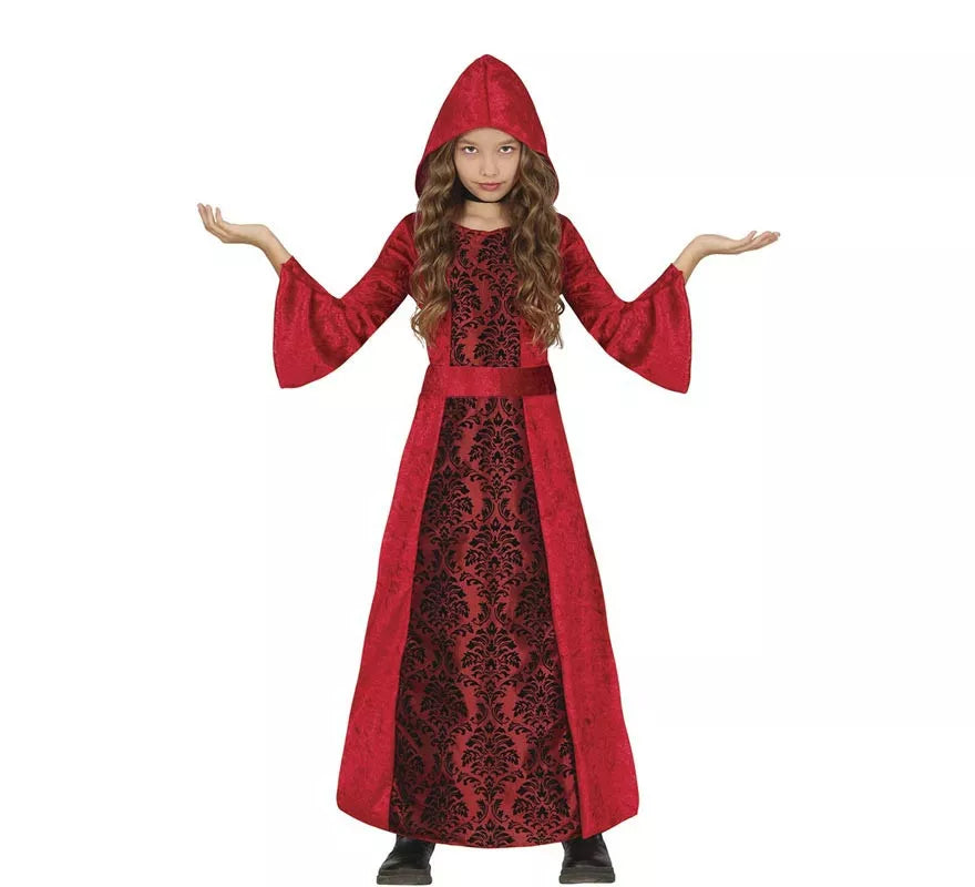 Translation missing: pt-PT.Disfraz de Vampiresa con capucha roja para niña
