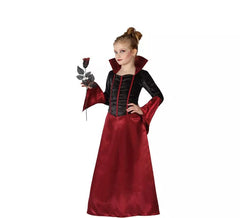 Fato de vampiro com pescoço para menina