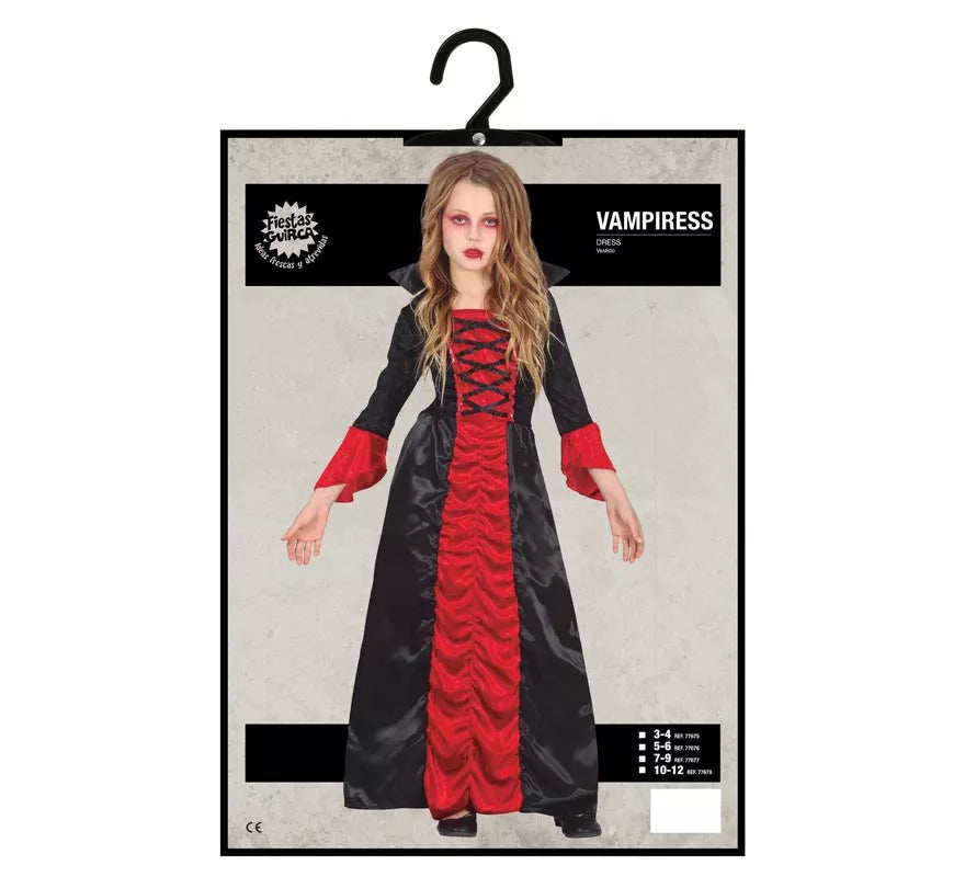 Translation missing: pt-PT.Disfraz de Vampiresa con vestido largo para niña