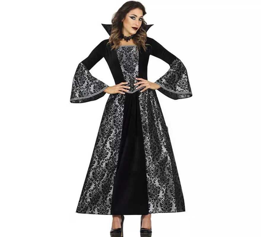 Translation missing: pt-PT.Disfraz de Vampiresa de Gótica plateada para mujer