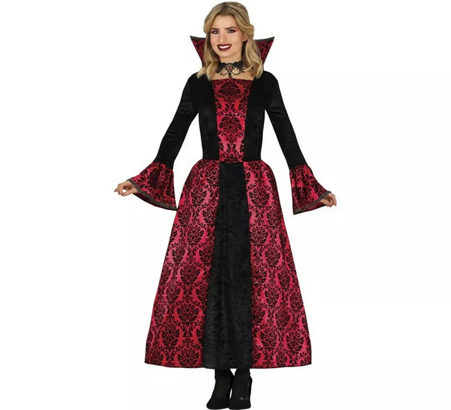 Translation missing: pt-PT.Disfraz de Vampiresa de Gótica roja para mujer
