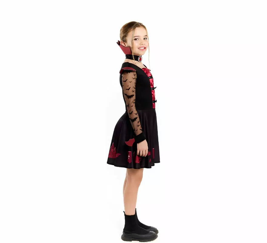 Translation missing: pt-PT.Disfraz de Vampiresa Elegante para niña