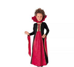Fato de vampiro gótico vermelho para menina