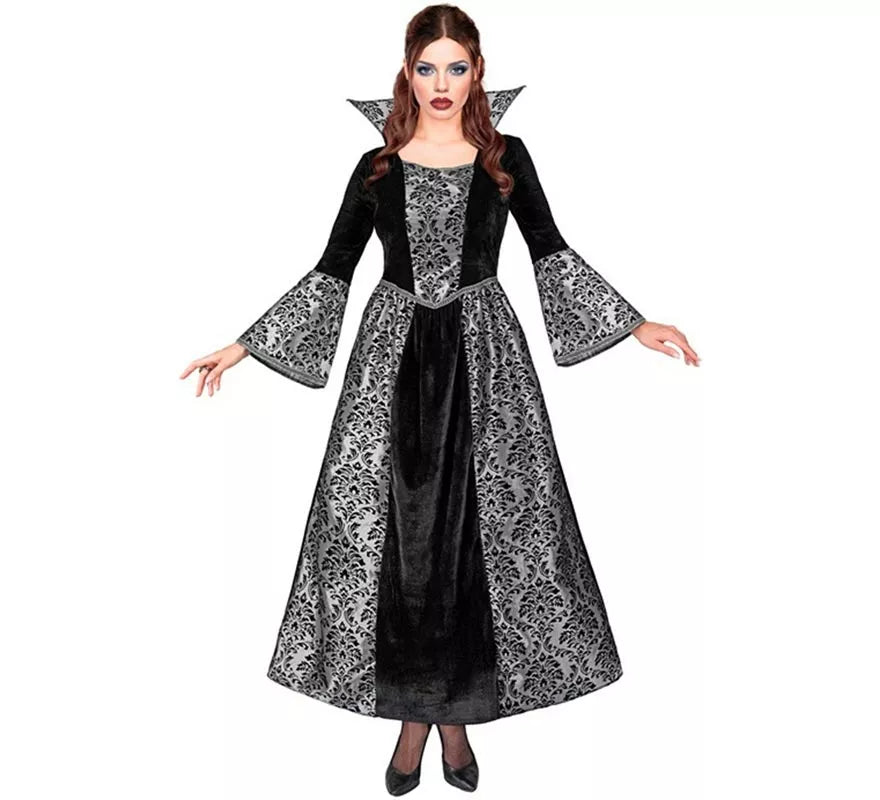 Translation missing: pt-PT.Disfraz de Vampiresa gris y negra para mujer