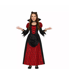 Fato de vampiro vermelho para mulher