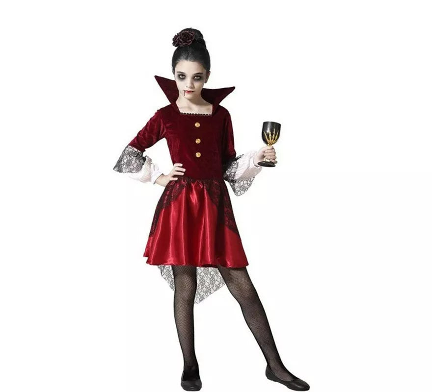 Translation missing: pt-PT.Disfraz de Vampiresa Roja para niña