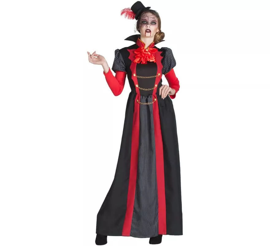 Translation missing: pt-PT.Disfraz de Vampiresa Victoriana Roja para mujer