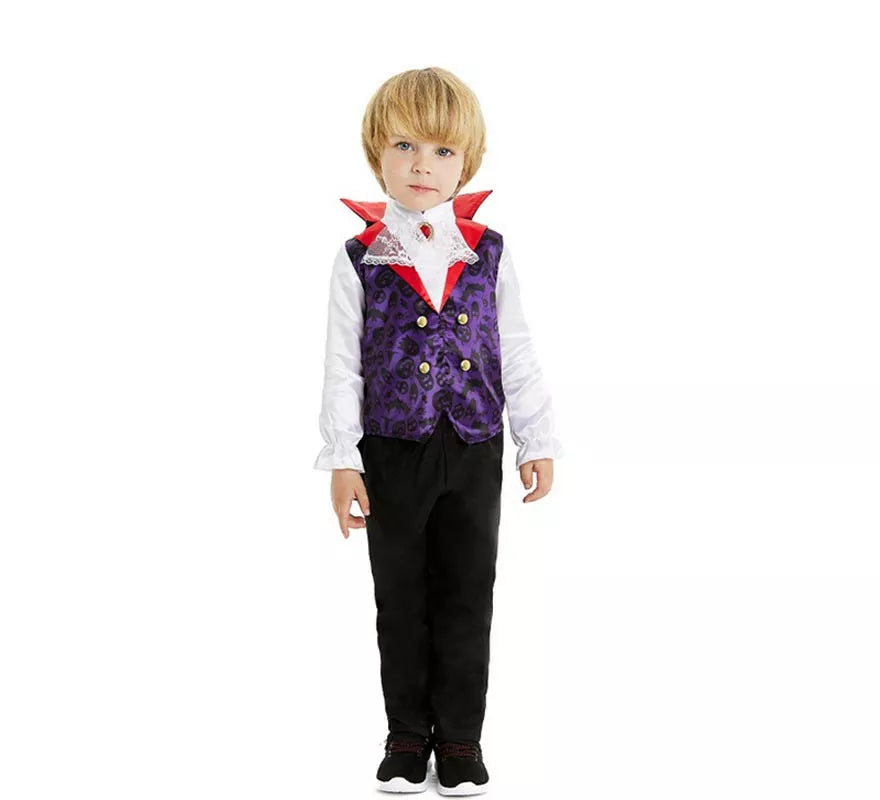 Translation missing: pt-PT.Disfraz de Vampiro clásico con capa y cuello para bebé y niño