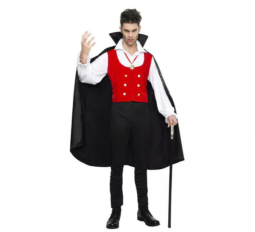 Translation missing: pt-PT.Disfraz de Vampiro con capa para hombre