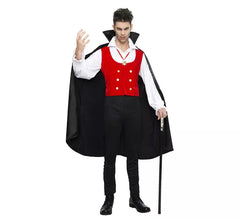 Fato de vampiro com capa para homem