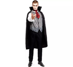 Fato de vampiro preto para homem