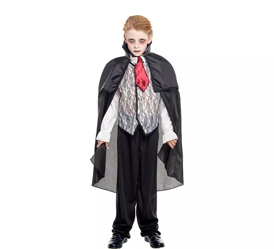 Translation missing: pt-PT.Disfraz de Vampiro Negro para niño