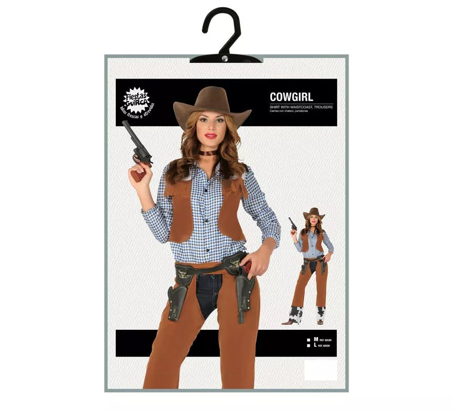 Disfraz de Vaquera con Chaleco para mujer