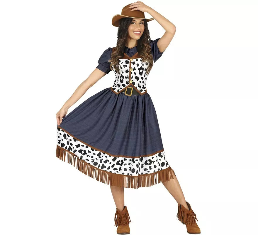 Translation missing: pt-PT.Disfraz de Vaquera con vestido estampado para mujer