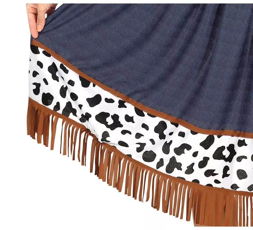 Translation missing: pt-PT.Disfraz de Vaquera con vestido estampado para mujer
