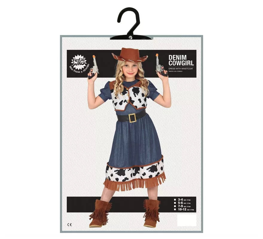 Translation missing: pt-PT.Disfraz de Vaquera con vestido estampado para niña